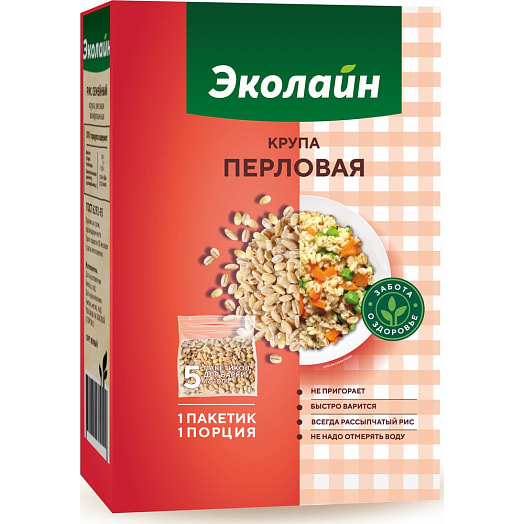 Крупа перловая 500г 5*100г ОДО ЭколайнГрупп Беларусь