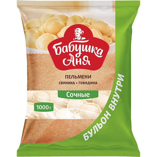 Пельмени Бабушка Аня Сочные свинина-говядина 1кг зам. СП Санта Импэкс Брест ООО Беларусь Бабушка Аня