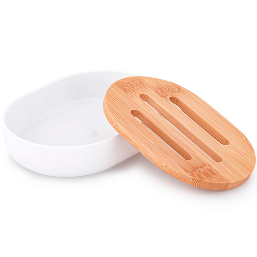 Мыльница Бамбук белый арт.М8061 ООО ЗПИ Альтернатива Россия