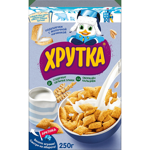 Подушечки Хрутка 250г с молочной начинкой Россия Nestle