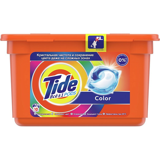 СМС Тайд Колор жидкий в капсулах 10х16.8г 180г procter gamble Румыния