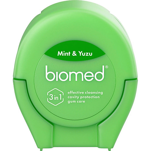 Зубная нить BIOMED мята и юдзу объемная 50м. SPLAT Италия BIOMED