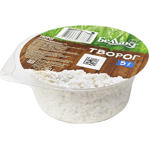 Творог 5% 280г в/у ОАО Беллакт Волковыс Беларусь Беллакт