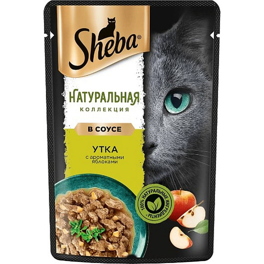 Корм Sheba Утка с яблоками 80г пауч для взрослых кошек Марс Россия SHEBA