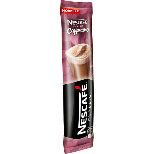 Напиток кофейный Nescafe Classic 18г Cappuccino раствор. Россия
