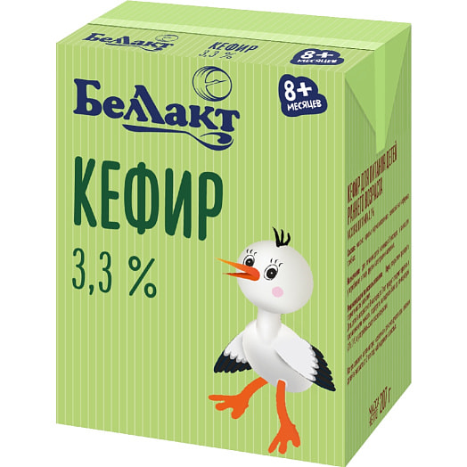Кефир для питания детей 3.3% 207г ТБА ОАО Беллакт Волковыс Беларусь Беллакт