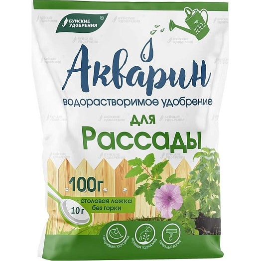 Удобрение Акварин для рассады 100г ОАО Буйский ХЗ Россия Буйские удобрения
