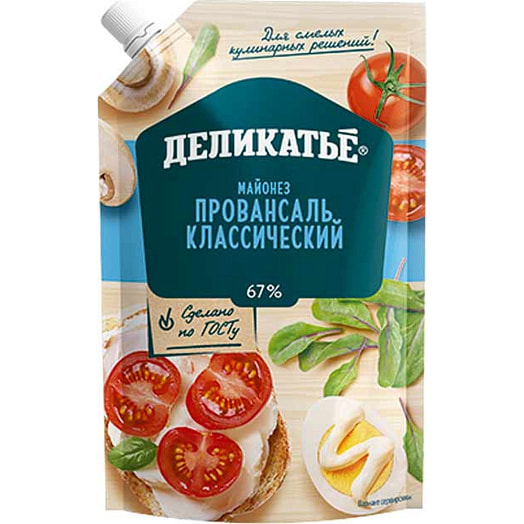 Майонез Деликатье 380мл дой-пак Классический 67% КАМАКО ПЛЮС ООО СП Беларусь
