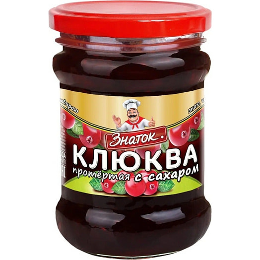 Клюква протертая 280г ст/б с сахаром Адельдан ООО Россия