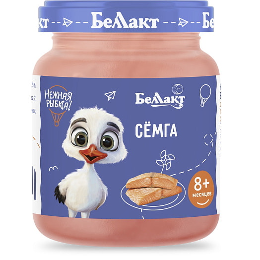 Консервы Пюре из семги 95г ст/б для детского питания, с 8 месяцев Беларусь