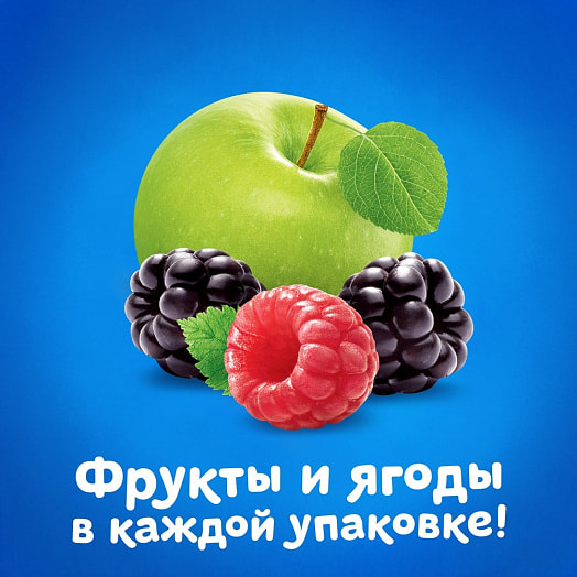 Пюре Агуша 90г дой-пак из яблок, ежевики и малины Испания