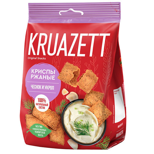 Криспы Круазетт ржаные с чесноком и укропом 70г ООО Ориент Продактс Россия Круазетт
