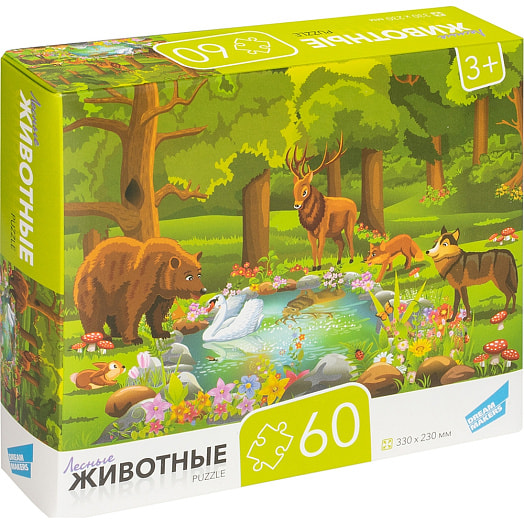 Пазлы 60 Животные арт.RI6002C ООО Желтый крокодил Беларусь DREAM MAKERS-BOARD GAMES