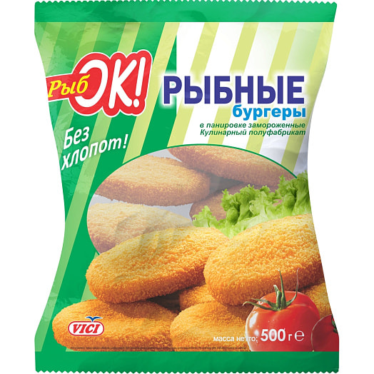 Рыбные бургеры РыбОК 500г Литва