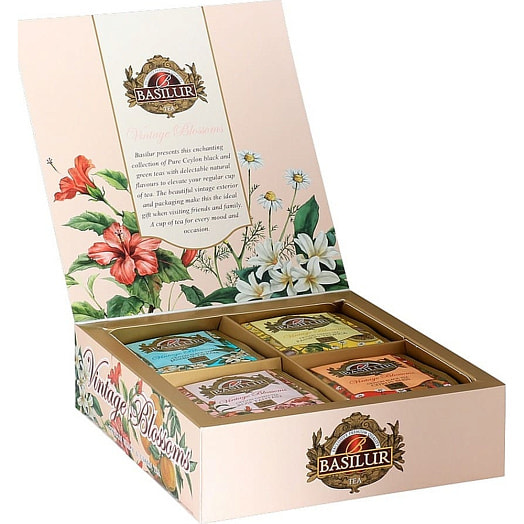 Чай Basilur Винтажные цветы Ассорти 40пак*1,5гр 60г Basilur Tea Export Шри-Ланка