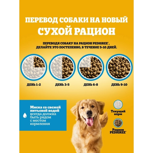 Корм сухой Pedigree Говядина для взр собак всех пород 2кг ООО Марс Россия Pedigree