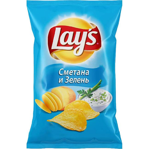 Чипсы Lays 140г со вкусом сметана зелень ООО ПепсиКо Холдингс Россия Lays