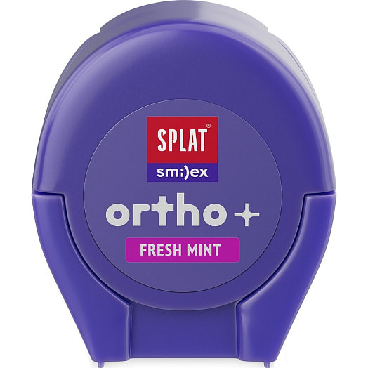 Зубная нить ортодонтическая Smilex ORTHO мята объёмная 30 шт SPLAT Италия SPLAT