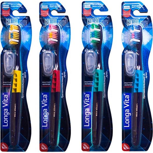 Щетка зубная Control с защитным колпачком Наука, Техника, Медицина ООО Австралия Longa Vita