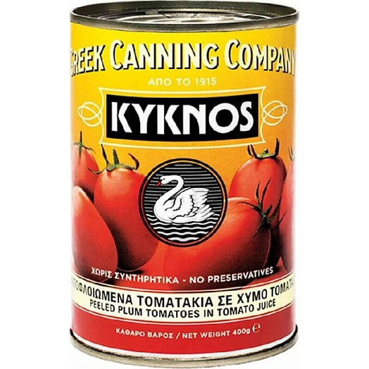 Томаты целые очищенные в собственном соку Kyknos 400г ж/б Greek Canning  Co S.A. Греция