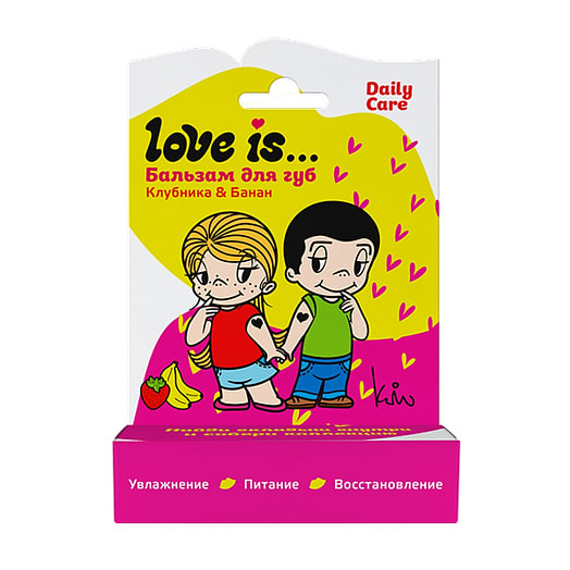 Бальзам для губ Love is 4г клубника-банан Галант Косметик -М Россия Галант Косметик-М