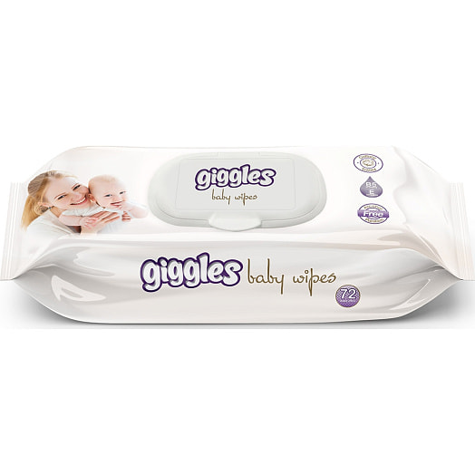 Влажные салфетки д/детей Giggles 72шт Турция Giggles