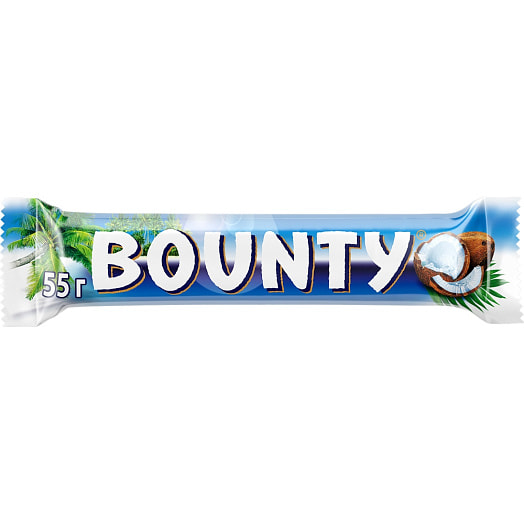 Конфета Bounty 55г с мякотью кокоса Россия