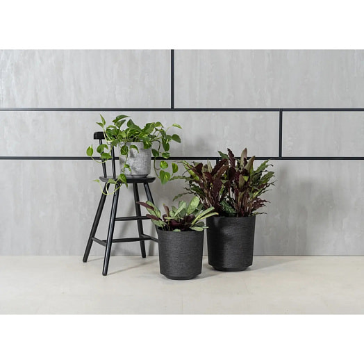 Кашпо пластмассовое gama черный 19*19*20см арт.LA011-05 Польша