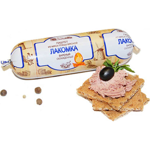 Паштет вареный мясной Лакомка 250г из мяса птицы Беларусь