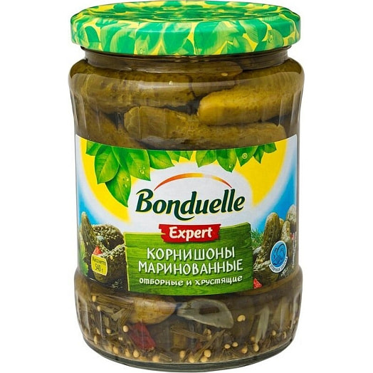 Корнишоны Bonduelle 580мл ст/б 3-6 см Россия