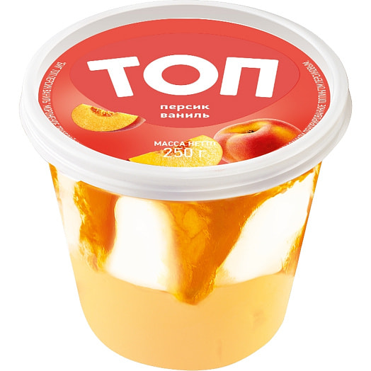 Мороженое Биг ТОП 250г пл/стак. со вкусом персик-ваниль Беларусь