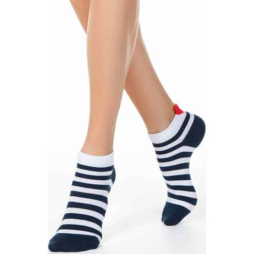 Носки женские пакет active, р23, 223 белый-темно-синий арт.20С-18СП СООО Конте Спа Беларусь Conte elegant