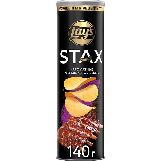 Чипсы картофельные Lays Стакс 140г со вкусом Барбекю ООО ПепсиКо Холдингс Россия Lays