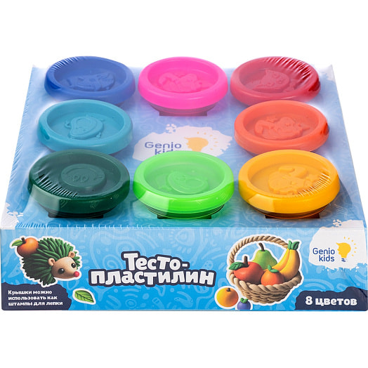 Набор Тесто-пластилин кор. 8 цветов арт.TA1045 Беларусь GENIO KIDS-ART