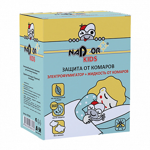 Комплект от комаров для детей - 45 ночей Nadzor 100г ООО ЛИБЭЛЬ Россия Nadzor