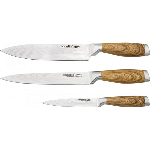Набор ножей 3пр Толедо (Appetite) арт.C141-W-3P Индия