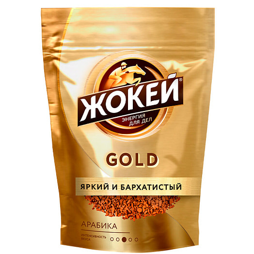 Кофе Жокей Голд растворимый сублимир. 75г дой-пак орими Россия Жокей