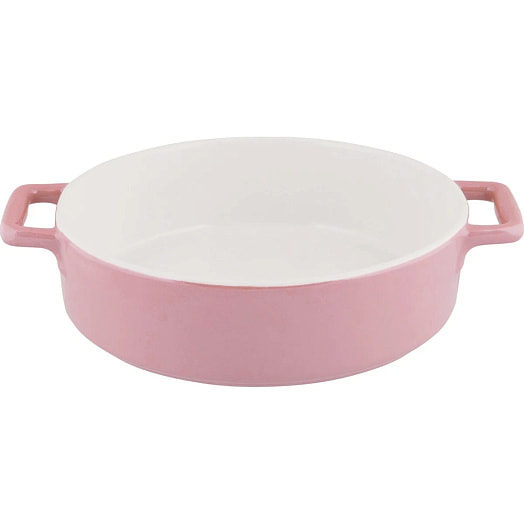 Форма керам круглая 33,5х27х6,5см розовый Twist (Appetite) арт.YB00033R-PN Китай