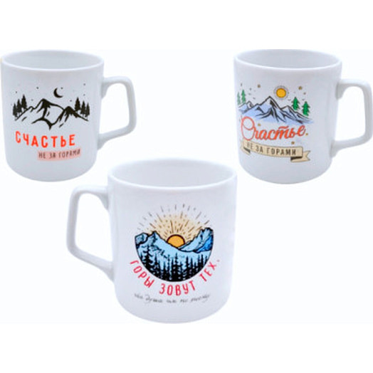 Кружка 350 см3 ф.355а эльза Мужской характер (рис. Горы) арт.4С0938Ф34 Добрушский ФЗ ЗАО Беларусь
