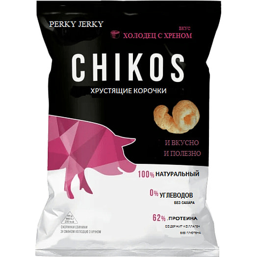Хрустящие корочки Perky Jerky Свиные шкурки Холодец с хреном 44г ЧП Аниаск Беларусь
