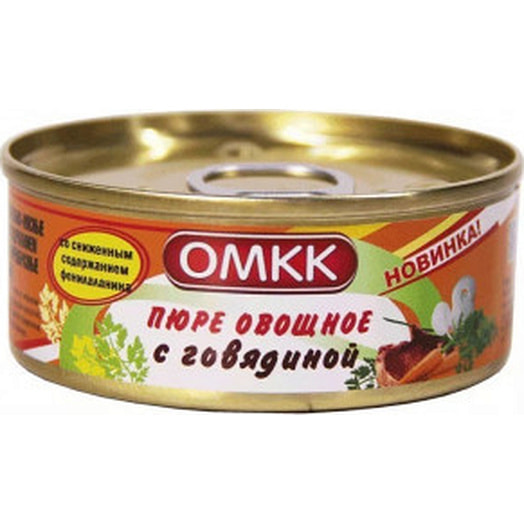 Пюре овощное с говядиной 100г Беларусь