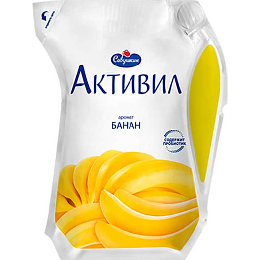 Бионапиток к/м сладкий 2% 800мл с ар. банана Савушкин продукт Беларусь Активил