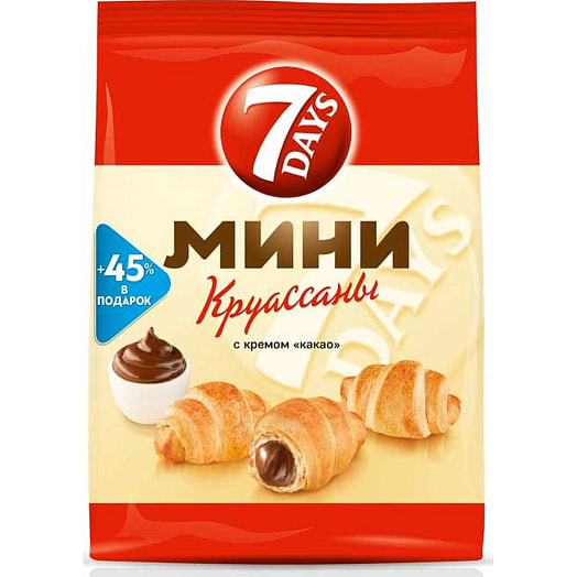 Круассан 7Days мини 105г с кремом какао Россия