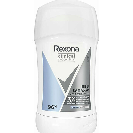 Део-карандаш REXONA 40мл гипоаллергенный без запаха BOX жен. Unilever Россия REXONA