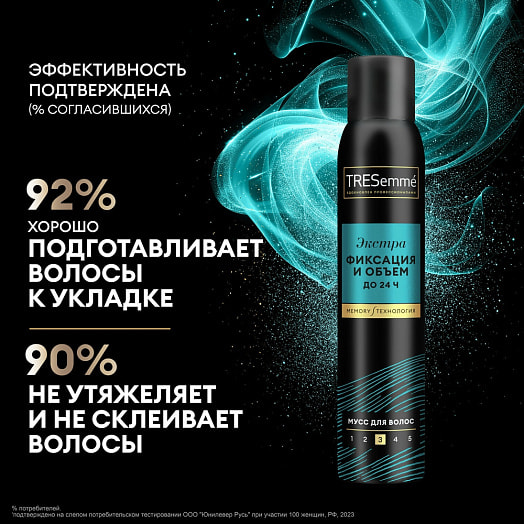Мусс для волос 200мл beauty-full volume экстра фиксация Unilever Россия tresemme