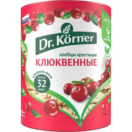 Хлебцы Dr.Korner клюквенные 100г Россия