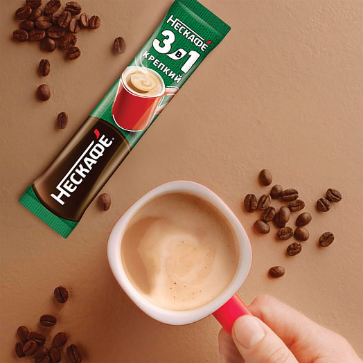 Напиток кофейный Нескафе Strong 3в1 растворимый 14.5г Россия