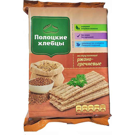 Хлебцы Полоцкие 80г ржано-гречневые Беларусь