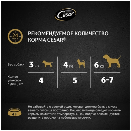 Корм Cesar Говядина со сл перцем и шпинатом для взр собак 80г ООО Марс Россия Cesar