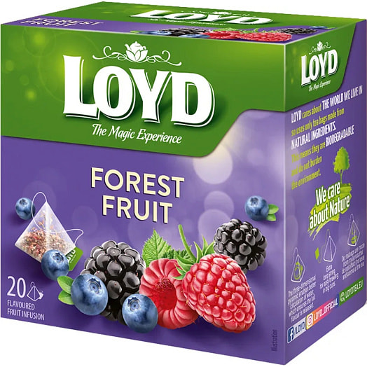 Напиток чайный Loyd со вкусом лесных ягод 20пак*2гр. Польша